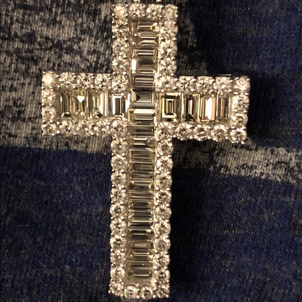 14k diamond cross